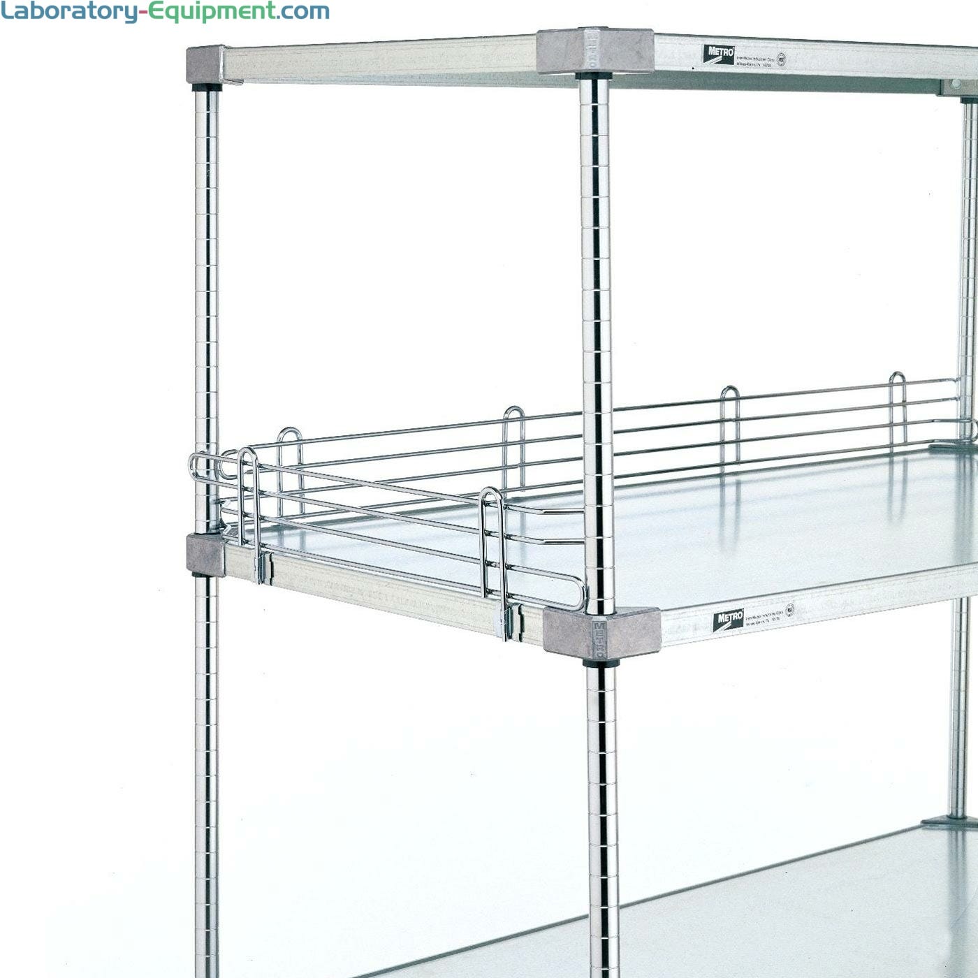 Metro MW208 MW Series Utility Cart with 3 Stainless Steel Solid Shelves, 24 x 36 x 39