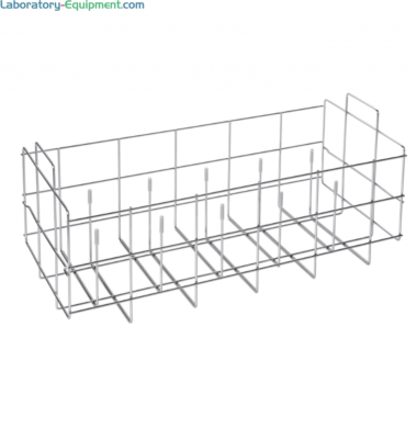 Labconco 304 stainless steel 10-pin Labware Insert #4401501 for inverted wider-mouth flasks and beakers used with standard and spindle racks  |  6927-58 displayed