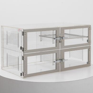 Adjust-A-Shelf dry nitrogen storage cabinet, acrylic 4 chambers with adjustable shelving  |  3950-23 displayed