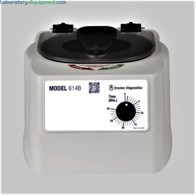 614B Fixed-Angle Single-Speed Centrifuge by Drucker Diagnostics with a 6 x 0.5-15 mL capacity, 1100 xg, and a mechanical timer includes rotor and universal tube