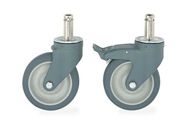 Intermetro Polyurethane Caster Shown with Break  |  1533-80 displayed