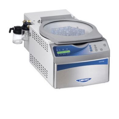 Centrivap Benchtop DNA Vacuum Concentrator by Labconco with glass vapor traps  |  3648-91 displayed