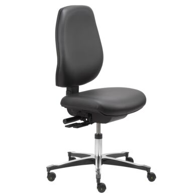 Tall-backed ESD cleanroom desk chair on rollers with adjustable height  |  1012-14 displayed