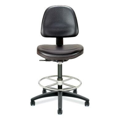 Class 100 Ergonomic Static-Control Chairs include conductive casters for static-safe rolling on surfaces