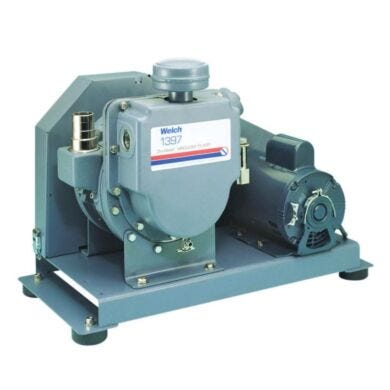 Welch 1397 Duoseal vacuum pump, belt-driven, oil-seal  |  7906-21 displayed