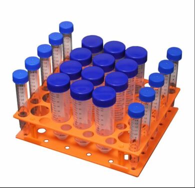 H1000-MR-1550 Magic Clamp Tube Rack combination rack for 20 x 50 ml and 30 x 15 ml tubes by Benchmark Scientific compatible with Incu-Shaker and Orbi-Shaker mod  |  2817-07 displayed