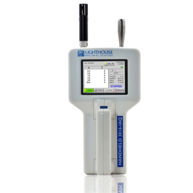 6-channel airborne particle counter with a 0.3 - 10.0 μm sensitivity range and mass concentration mode for spot-checking critical environments and cleanrooms