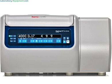 Benchtop 1.6L Megafuge ST1R Refrigerated Clinical Centrifuge by Thermo Fisher Scientific have a max 15,200rpm, 6-program memory and optional rotors  |  6707-99 displayed