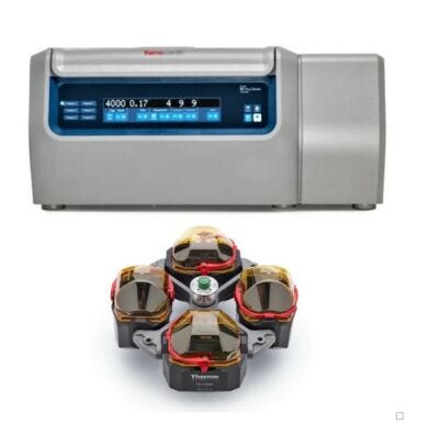 4L Benchtop Megafuge ST4 R Plus Refrigerated Centrifuge Packages by Thermo Scientific with TX-1000 rotor, lids and adapters for cell culture and blood tubes