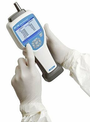 The MET ONE HHPC 6+ is a full-featured, six-channel handheld particle counter  |  1505-50 displayed