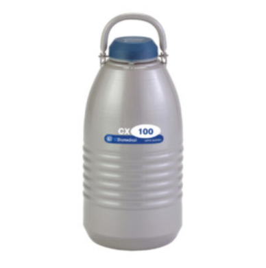 TW CX100 Vapor Shipper complies with IATA regulations and safely transports biological samples; static hold time 18 days, evaporation rate 0.2 liters per day  |  6900-90 displayed