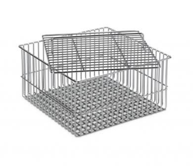 304 stainless steel Utensil Basket with Cover for upper and lower standard and spindle racks compatible with Labconco Labware Washers, 4573100  |  6927-72 displayed