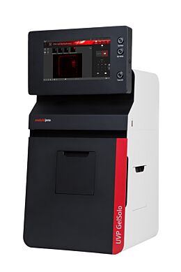 UVP GelSolo with a transilluminator and UV-safe gel viewing window streamlines gel imaging and analysis with VisionWorks software; 11.6” touch screen