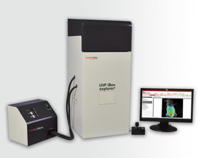 UVP iBox Explorer2 with Optichemi 695 camera detects fluorescence markers in vivo and easily transitions from macroscopic to microscope scale (PC not included)  |  1017-PP-07 displayed