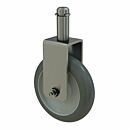 Caster; Stem/Rigid, 304 Stainless Steel & Polyurethane, 300 lbs, 5