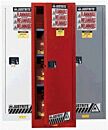 Justrite 895421 Sure-Grip Ex Slimlime Flammable Safety Cabinet; 54 gal, Self-Closing Single Door, 23.25