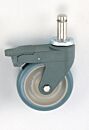 Caster; Stem/Swivel (Brake), 304 Stainless Steel & Polyurethane, 300 lbs, 5