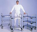 Cart; Cleanroom, Utility, Stainless Steel, 24