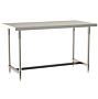 All 304 Stainless Steel TableWorx Work Tables with I-Frame by Metro for lab, electronics, pharma and general science applications; sizes and mobile options  |  1545-PP-02 displayed