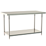 316 Stainless Steel TableWorx Work Tables with 304 SS Legs and Under Shelf by Metro ideal in cleanrooms and biopharma applications; sizes and mobile options  |  1543-PP-03 displayed