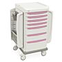 Mobile bedside cart shell with mechanical key locks (2 keys); left and right fixed pods   |  1306-85 displayed